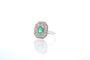 Bague 53 Bague Or blanc Emeraude Diamants 58 Facettes 25338