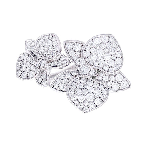 Bague 54 Bague Cartier, "Caresse d'Orchidées", or blanc, diamants. 58 Facettes 33162