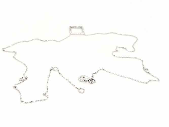 Collier Collier Or blanc Diamant 58 Facettes 579211RV