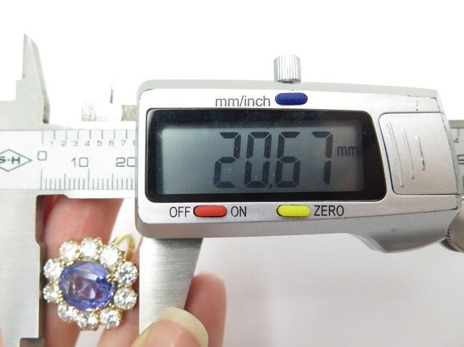 Bague 50 bague marquise taille 48 or jaune 18k sertie saphir 5ct diamants 4ct 58 Facettes 248352