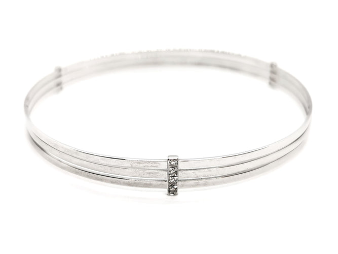 Bracelet Bracelet Jonc Or blanc Diamant 58 Facettes 1649452CN