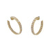 Boucles d'oreilles Créoles en or jaune et diamants. 58 Facettes 32410