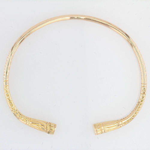 Bracelet Bracelet en or jonc ouvert et ciselé 58 Facettes 21-789