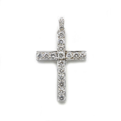 Pendentif Pendentif Croix Platine et Diamants 58 Facettes 220292R