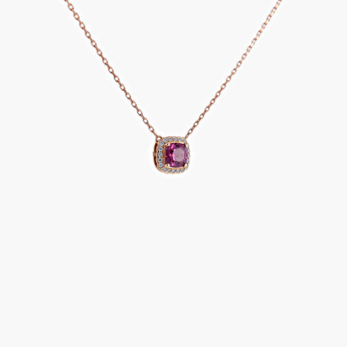 Collier Collier Grenat rhodolite Diamants 58 Facettes