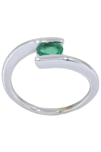 Bague 51 BAGUE MODERNE ÉMERAUDE 58 Facettes 055191