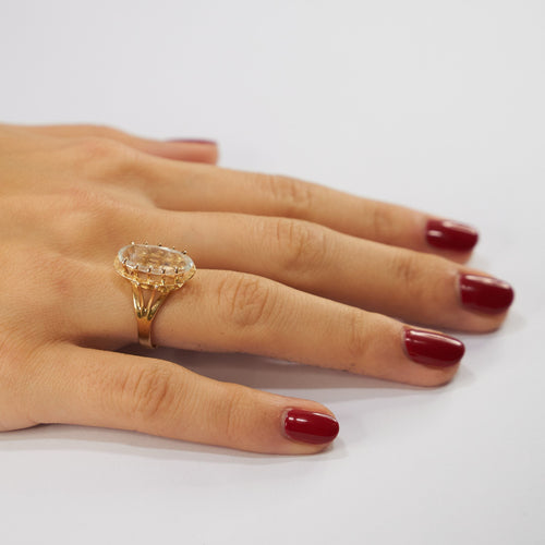 Bague Bague or jaune aigue-marine 58 Facettes LOT 2908