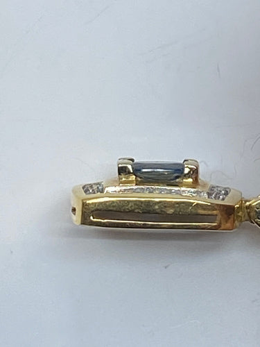 Pendentif Pendentif en or, saphir, diamant 58 Facettes