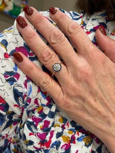 Bague 57 BAGUE ART-DÉCO SAPHIRS ET DIAMANTS 58 Facettes 057051