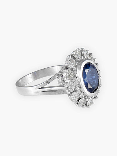 Bague Bague Marguerite Saphir et Diamants 58 Facettes HS2859