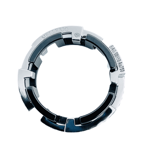 Bague Bague Mellerio "Graphic" Céramique Grand Modèle 58 Facettes