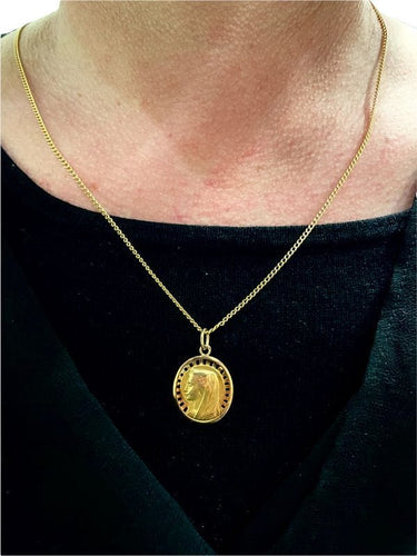 Pendentif MÉDAILLE VIERGE SIGNÉE E.DROPSY 58 Facettes 045911