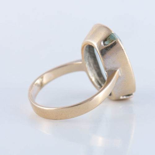 Bague 53.5 Bague Or blanc Aigue-marine 58 Facettes JE93