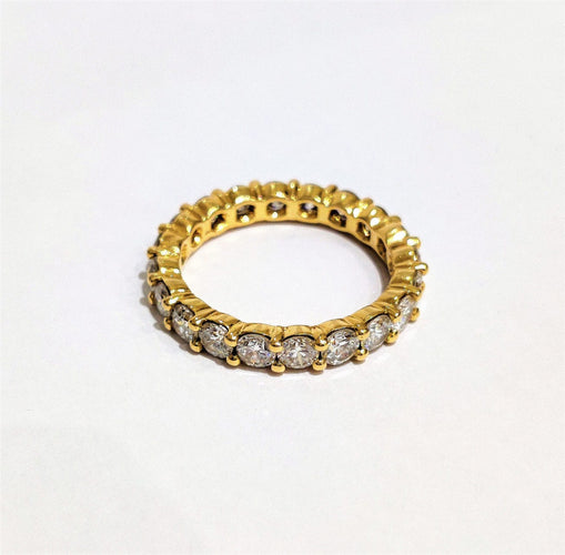 Bague 54 Alliance américaine or jaune diamants 58 Facettes 1-781/1