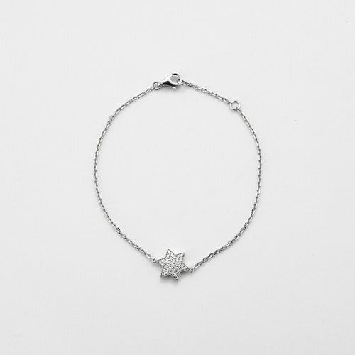 Bracelet Bracelet or blanc 18 carats serti de diamants 58 Facettes