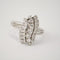 Bague Bague Or Gris Vague de Diamants 58 Facettes LOT 3685
