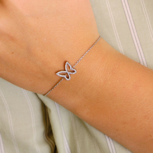 Bracelet Bracelet papillon diamants 58 Facettes