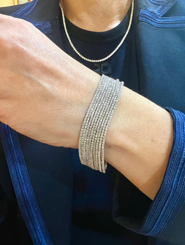 Bracelet Bracelet en or gris, diamants 58 Facettes BRA94