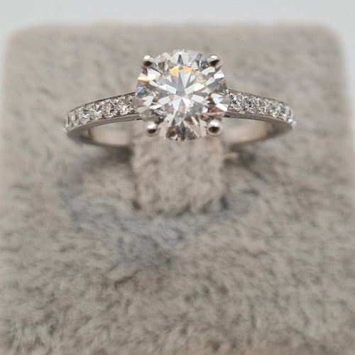 Bague 53 Bague en Or blanc & diamants 58 Facettes