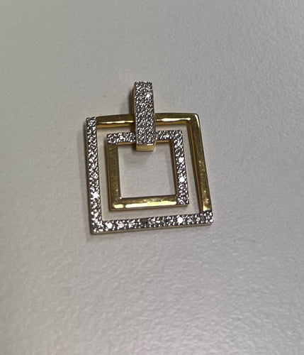 Pendentif Pendentif Carré or et diamants 58 Facettes 20400000411