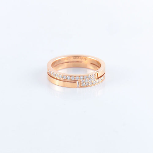 Bague Bague Dinh Van Seventies petit modèle en Or rose et Diamants 58 Facettes