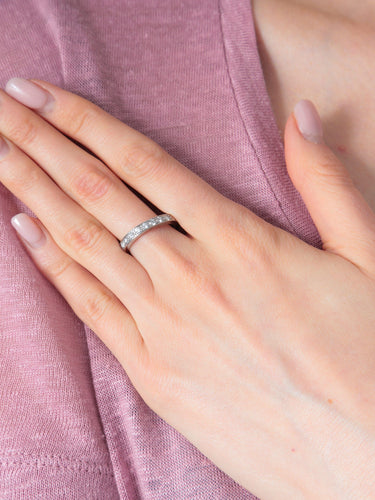 Bague 54 Alliance Platine Diamants 58 Facettes