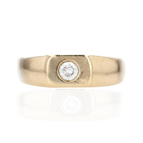 Bague 57 Chevalière occasion en or et diamant 58 Facettes 22-408