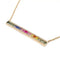 Collier Collier barrette saphirs multi couleur diamants or rose 58 Facettes