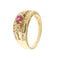 Bague 58 Bague bandeau Or jaune Diamant Rubis 58 Facettes 22744
