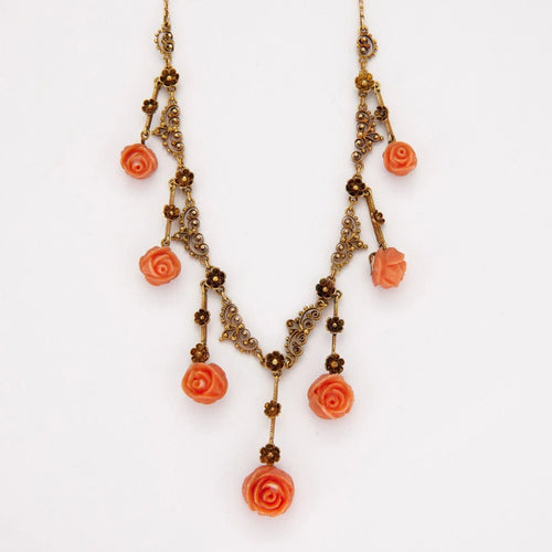 Collier Collier Roses de corail 58 Facettes