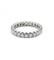 Bague 56 / Blanc/Gris / Or 750 Alliance américaine diamants 1.20 carats 58 Facettes R160123