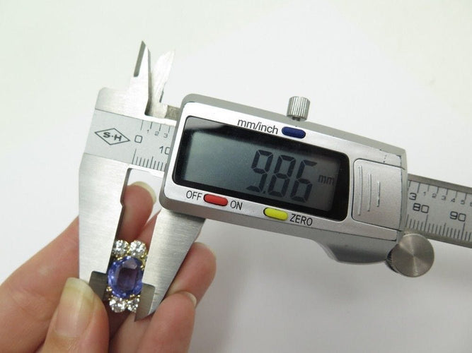 Bague 50 bague marquise taille 48 or jaune 18k sertie saphir 5ct diamants 4ct 58 Facettes 248352