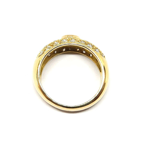 Bague Bague vintage en Or jaune, rubis & diamants 58 Facettes
