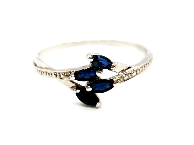 Bague 56 Bague Or blanc Saphir 58 Facettes 1141364CD