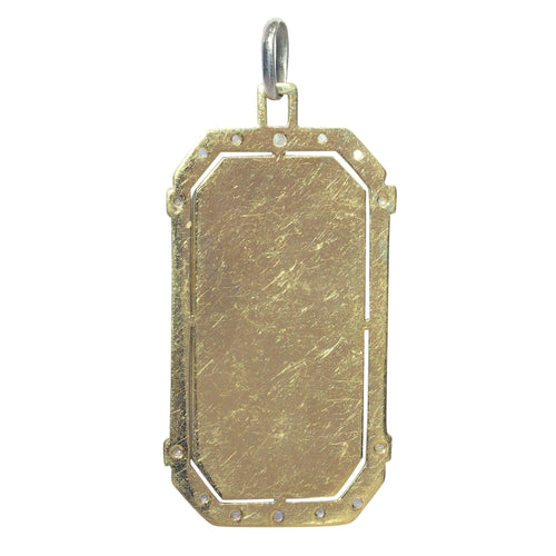 Pendentif Médaille Art Déco Diamants Vierge Marie et l'enfant Jésus 58 Facettes 23191-0435