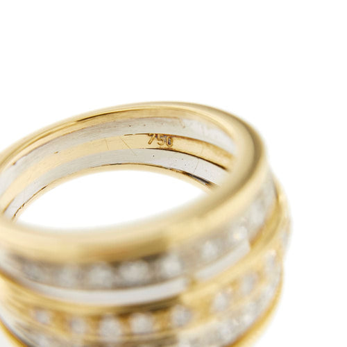 Bague 53 Anello a fascia con diamanti 58 Facettes 32987