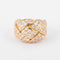 Bague Bague Van Cleef and Arpels motif quadrillage or jaune et diamants 58 Facettes 0