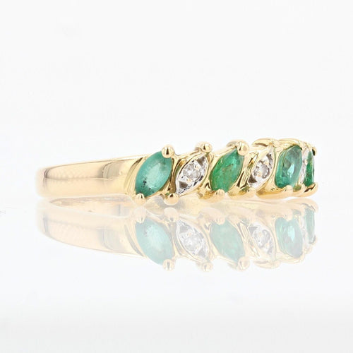 Bague 54 Bague jarretière émeraudes diamants 58 Facettes 21-156A