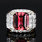 Bague Bague tank tourmaline et diamants 58 Facettes