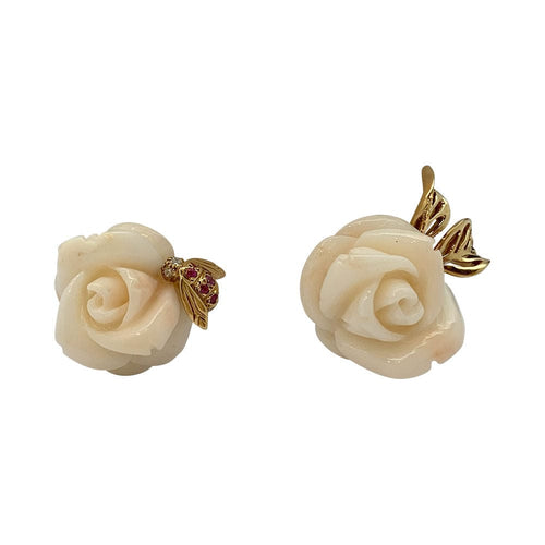 Boucles d'oreilles Boucles d'oreilles Dior, "Rose Dior Pré Catelan", or jaune, corail, diamants et saphirs roses. 58 Facettes 31282