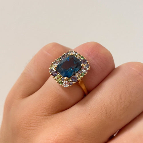 Bague 53 Bague Emotion Isabelle LANGLOIS Topaze 58 Facettes