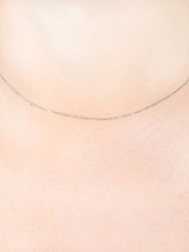 Collier Or Blanc CHAINE OR BLANC 58 Facettes CH082W