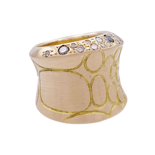 Bague 53 Bague Pomellato, "Cocco", or rose, diamant bruns. 58 Facettes 33189