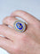 Bague Bague ancienne pivotante émaillée, or et argent sertie de diamant 58 Facettes