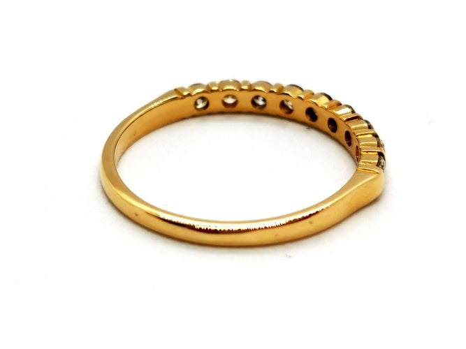 Bague 54 Bague Demie alliance Or jaune Diamant 58 Facettes 1089904CD