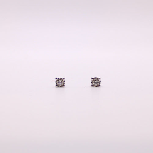 Boucles d'oreilles Clous d'oreilles diamants et or blanc 58 Facettes