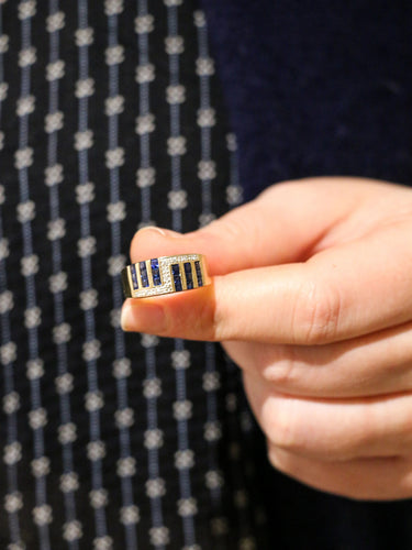 Bague Bague saphirs, diamants 58 Facettes 611