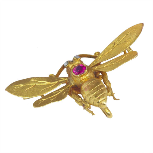 Broche Broche insecte bourdon doré 58 Facettes 22292-0339
