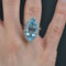 Bague 53 Bague marquise aigue-marine et diamants 58 Facettes 22-115