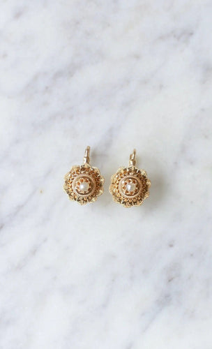 Boucles d'oreilles Dormeuses perles fines 58 Facettes